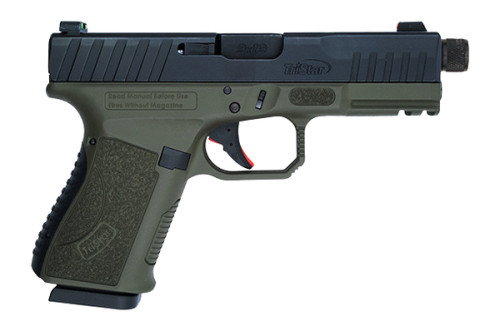 TriStar APOC Pro Compact 9mm Pistol, Threaded Barrel, Olive Drab Green