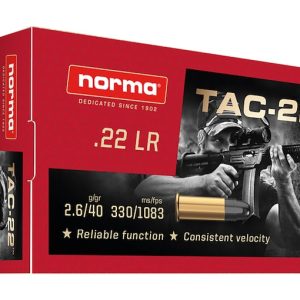 Norma TAC-22 Ammunition 22LR 40 Grain Lead Round Nose - Fast Ship for sale