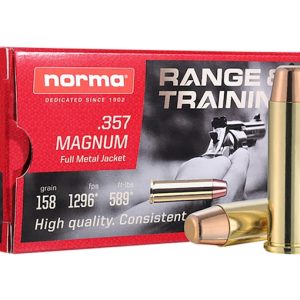 New Norma Range & Training 357 Magnum Ammo 158 Grain Full Metal Jacket 500 rounds for sale