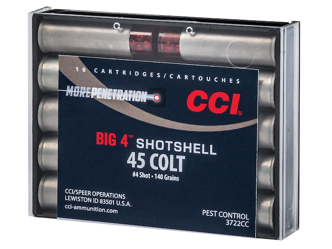 In Stock: CCI Big 4 Shotshell 45 Colt (Long Colt) Ammo 140 Grain Lead Shot 200 rounds